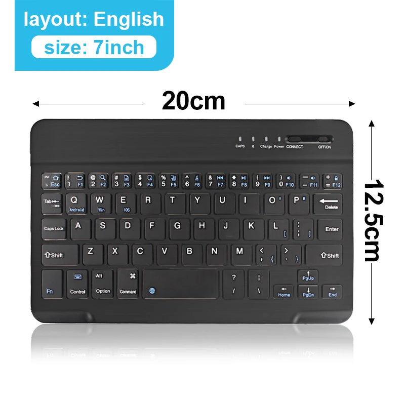 Mini-Bluetooth-Tastatur RGB kabellose Tastatur 10 Zoll beleuchtete Tastatur mit Hintergrundbeleuchtung Touchpad-Tastatur für iOS Android Windows iPad