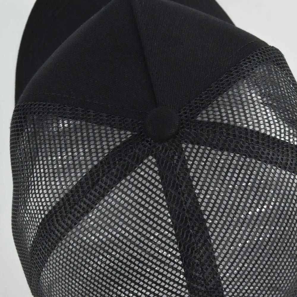 Customized Logo Hard Top 5 Panels Mesh Baseball Cap For Men Women Advertising Cap Breathable Sun Hat Solid Color Visor Gorra