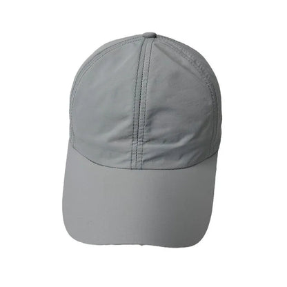 Summer Quick-dry Baseball Cap for Men Sun Hat Solid Color 100% Polyester Adjustable Cool Outdoor Riding Hiking Caps for Male
