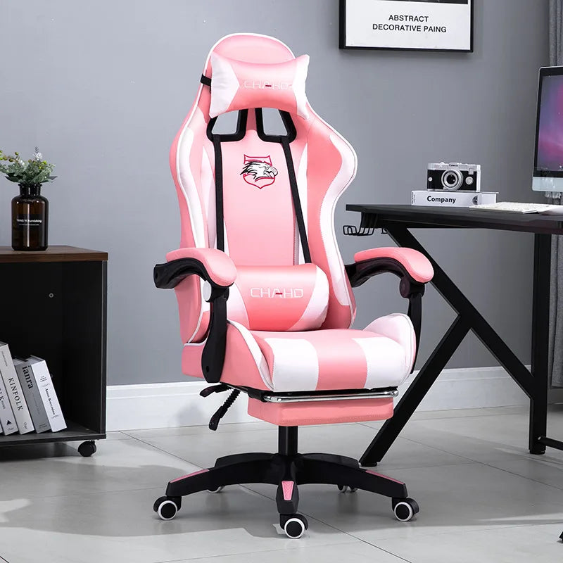 2025 New computer chair Green gaming chair PU leather office swivel chair lift bedroom furniture fashion sillas gamer chair