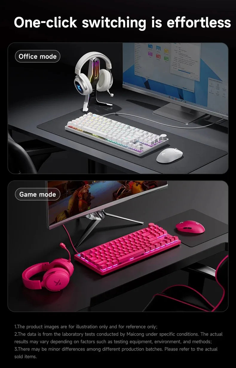 MCHOSE Mix 87 Magnetic Axis Cable E-sports Mechanical Keyboard 8K+256K Esport 0.08ms Customized Game Mount Taishan Axis GT