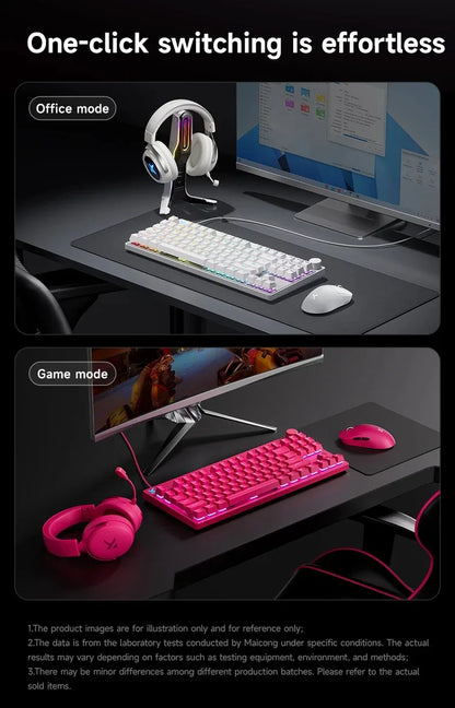 MCHOSE Mix 87 Magnetic Axis Cable E-sports Mechanical Keyboard 8K+256K Esport 0.08ms Customized Game Mount Taishan Axis GT