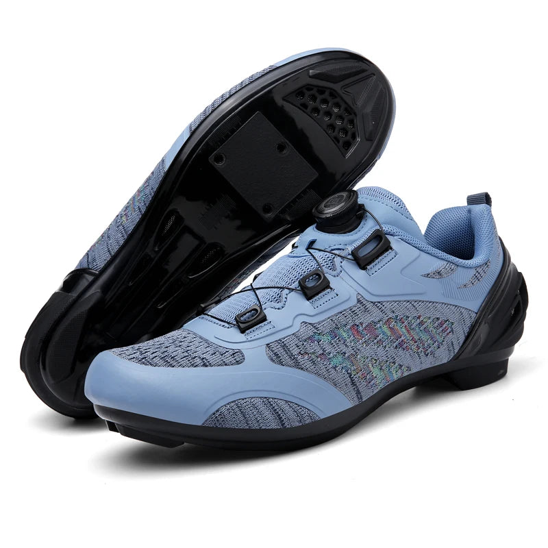 MTB Cycling Shoes for Men and Women T03 Purple Breathable Speed Self-Locking Road Cycling Sports Shoes Outdoor Racing Training Sneakers