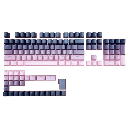 RGB-Gamer-Tastenkappen mit Farbverlauf-Hintergrundbeleuchtung für mechanische Tastaturen mit MX-Switches, OEM-Profil, PBT-Keycaps, Weiß/Blau, ISO-Layout, DIY-Tastenkappen