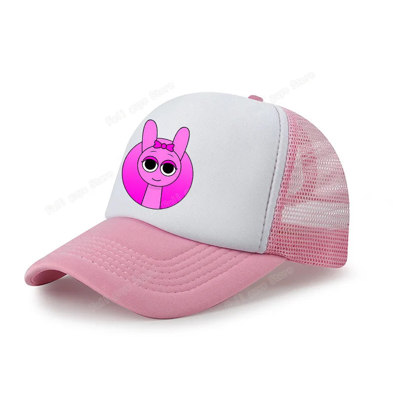 Sprunkis Unisex Baseball Cap Adjustable Summer Parent-child Sunhat Mesh Breathable Outdoor Sport Boy Hip Hop Peaked Hat Gift