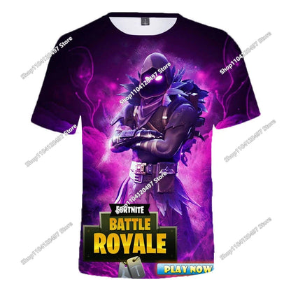 Camiseta 3D Halloween Peely para niños y niñas, camiseta navideña Fortnite Battle Royale, streetwear infantil Victory Game, ropa para hombre