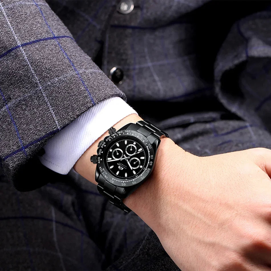 Automatic Watches for Men Mechanical Self Weind Gold Stainless Steel Glacier Ice Blue Chestnut Brown Bezel Reloj Hombre Baratos