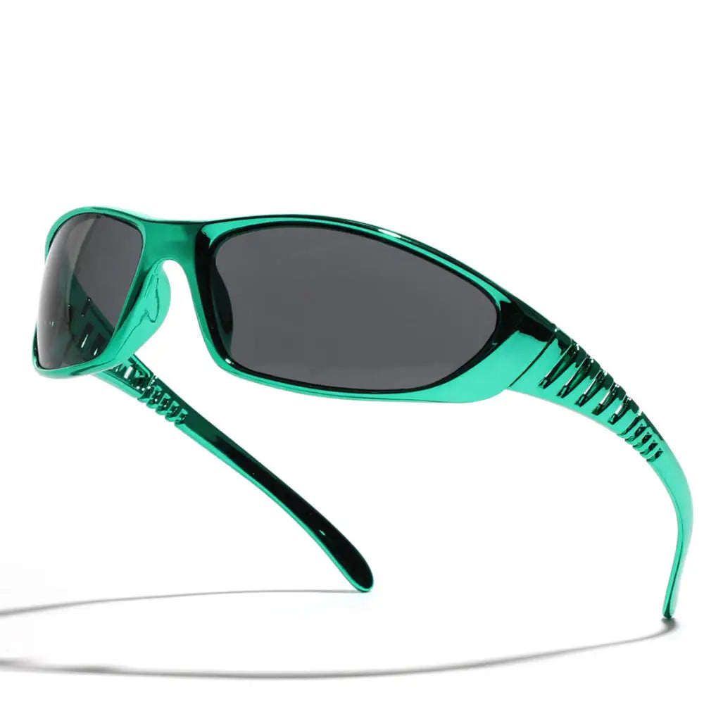 Y2K Silver Sunglasses Color Hollowed Out Future Sense Of Technology Hot Girls Net Red Sunglasses Women Sunglasses Trendy Men