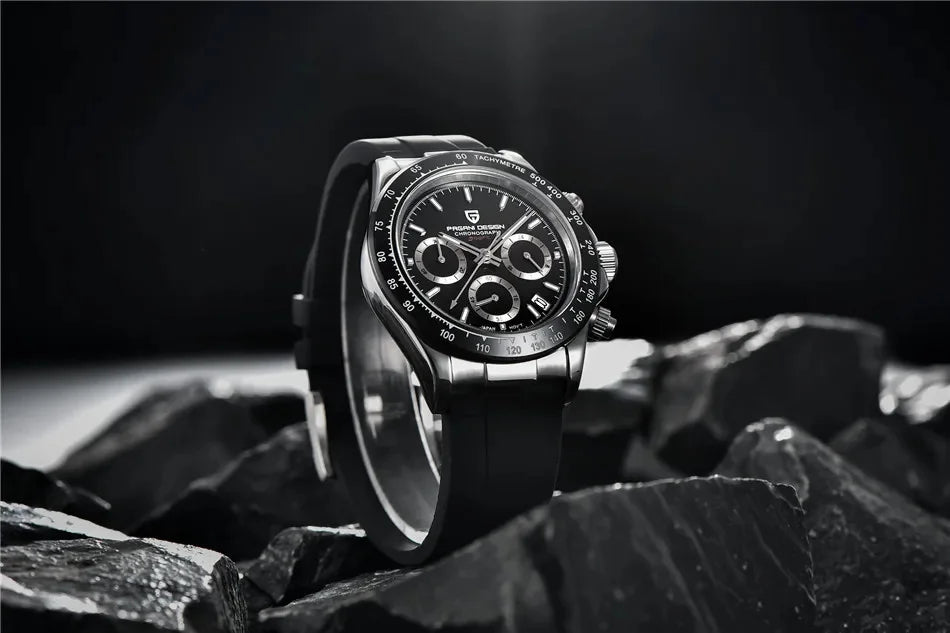 Novo Original PAGANI DESIGN PD-1664 Relógio de Pulso de Luxo para Homem, Movimento de Quartzo Japonês VK63, Safira, Cronógrafo Resistente à Água, Dourado