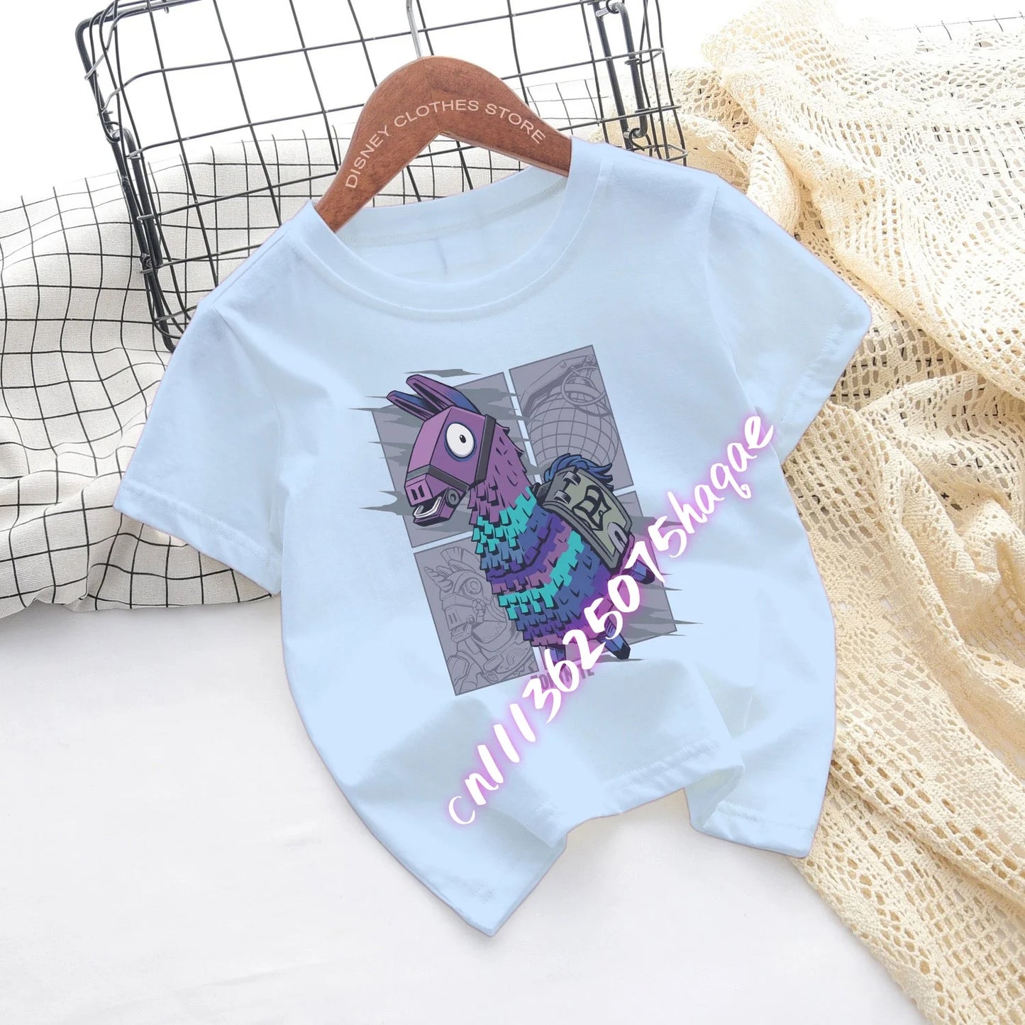Fortnite-Kinder-T-Shirts mit Cartoon-Spiel-Figuren-Print, Fortress-Night-Tees, kurzärmelige Sommer-Tops für Jungen und Mädchen