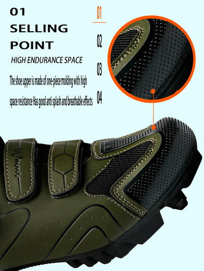 Spring 2025 MTB Cycling Shoes with Clamps for Men, Carbon Sports Shoes, Speed, Mountain Running, Mountain Bike Shoes