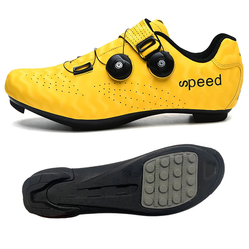 Neue Fahrradschuhe für Herren, selbstverriegelnde Rennrad-Sportschuhe, lockless Trainingsschuhe, SPD-Cleats-Fahrradschuhe für Damen