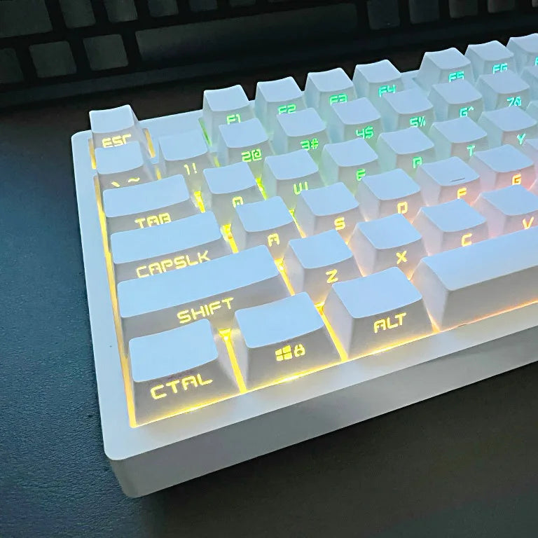 Teclas retroiluminadas con grabado lateral de 131 teclas para teclado mecánico con interruptores Cherry MX, perfil OEM, keycaps ABS personalizadas DIY