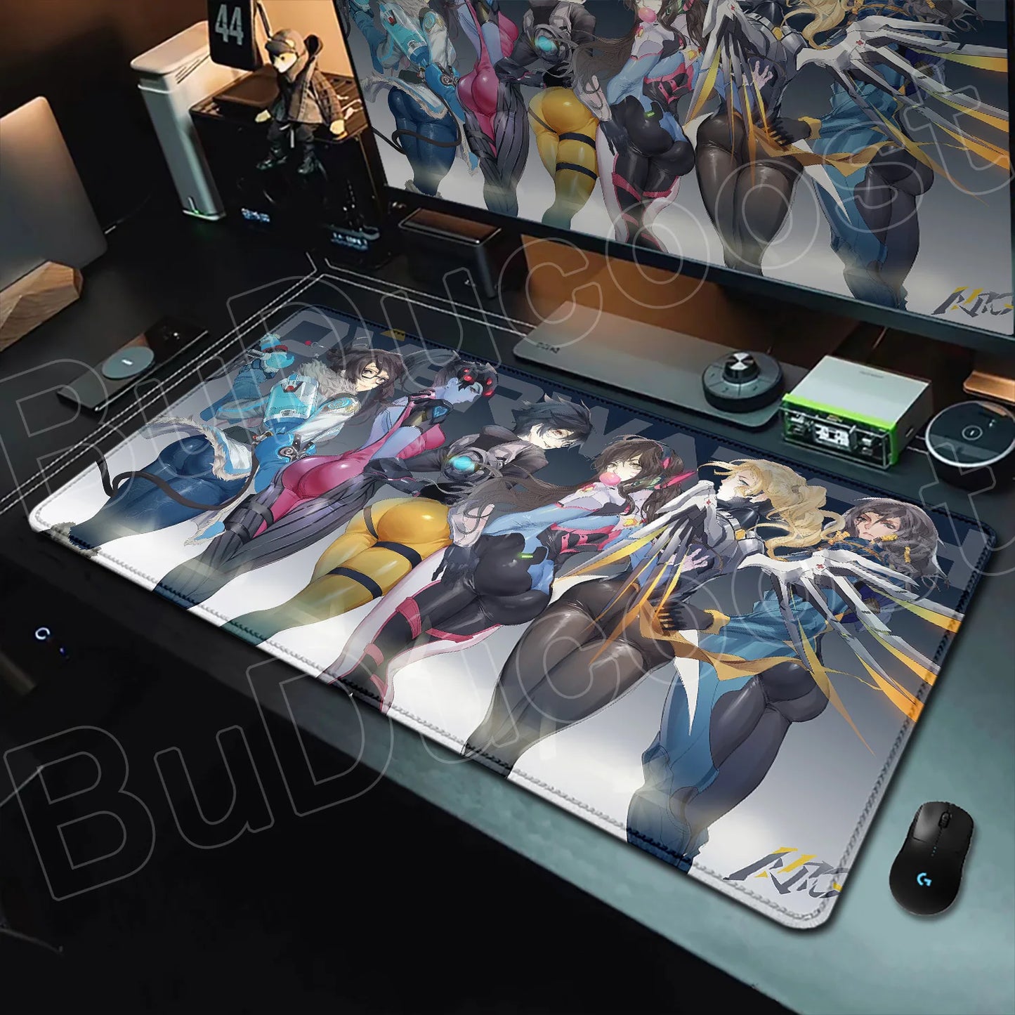 Tapete de rato gaming Overwatch Anime Girl grande XXL com impressão HD, base para teclado de computador, portátil e escritório, tapete de secretária em borracha macia 900x400 MM