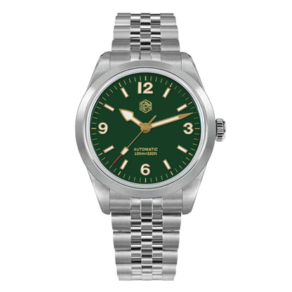 San Martin 38mm Men's Sport Watch Fashion Luxury Explore Climbing Automatic Mechanical Sapphire Waterproof 5 Links Bracelet BGW-9