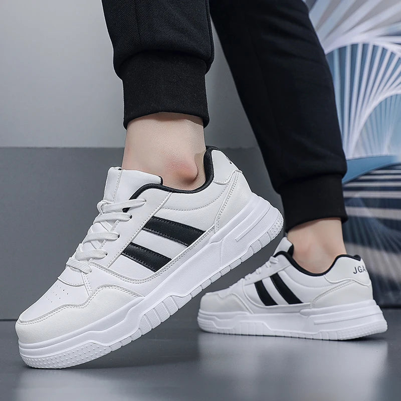 Plus Big Size 50 51 52 Men's Leather Sneakers Casual Sports Shoes Flat Skateboard Shoes Hot Sale for Dropshipping
