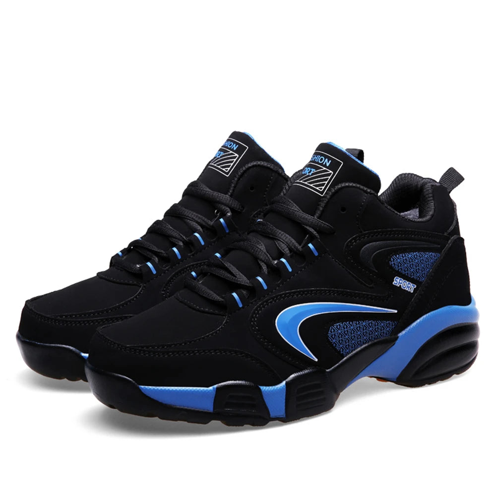 Sneakers da uomo taglie forti con color block di tendenza, comode, antiscivolo, con lacci, scarpe casual resistenti per attività outdoor maschili