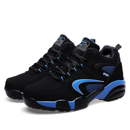 Sneakers da uomo taglie forti con color block di tendenza, comode, antiscivolo, con lacci, scarpe casual resistenti per attività outdoor maschili