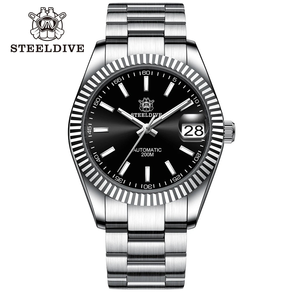Steeldive SD1933 New Arrival 39MM Stainless Steel Case Sapphire Glass NH35 Automatic Dive Watch with Date