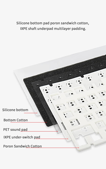 AJAZZ AK820 Mechanische Tastatur 70 % kompaktes Layout/RGB-Beleuchtung/Hot-Swap-fähige Switches, mit kabelgebundenem, kabellosem und Bluetooth-Betrieb