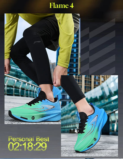 Carbon Plate Sports Running Shoes Marathon Men Breathable Lightweight Women's Comfortable Athletic Non-Slip Chunta Sneakers