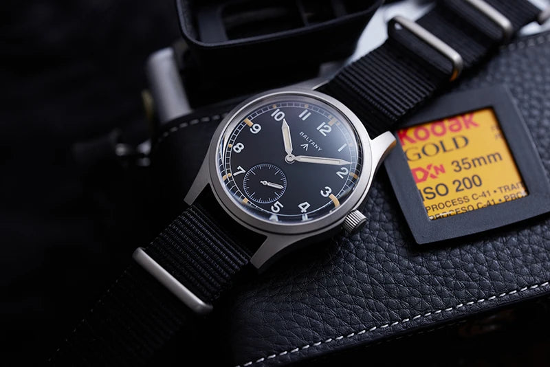 Baltany Dirty Dozen Watch Men's S2019 Military Vintage Wristwatch Small Seconds Hand VD78 Quartz Luminous 100M Waterproof Field Watch