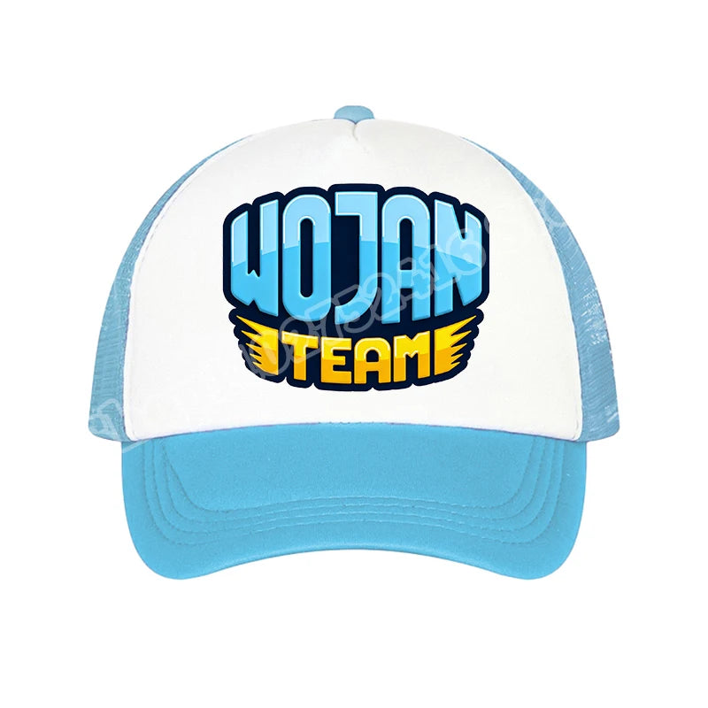 Boys Baseball Caps Wojan Team Anime Character Printed Sun Hat Kids Adults Adjustable Peaked Cap Cartoon Summer Casual Hats Gifts