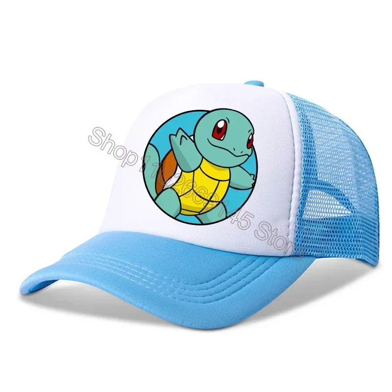 Pokemons Child Baseball Cap Cartoon Pikachu Printed Casual Hats Boys Outdoor Sun Hat Adjustable Peaked Cap Kids Birthday Gifts