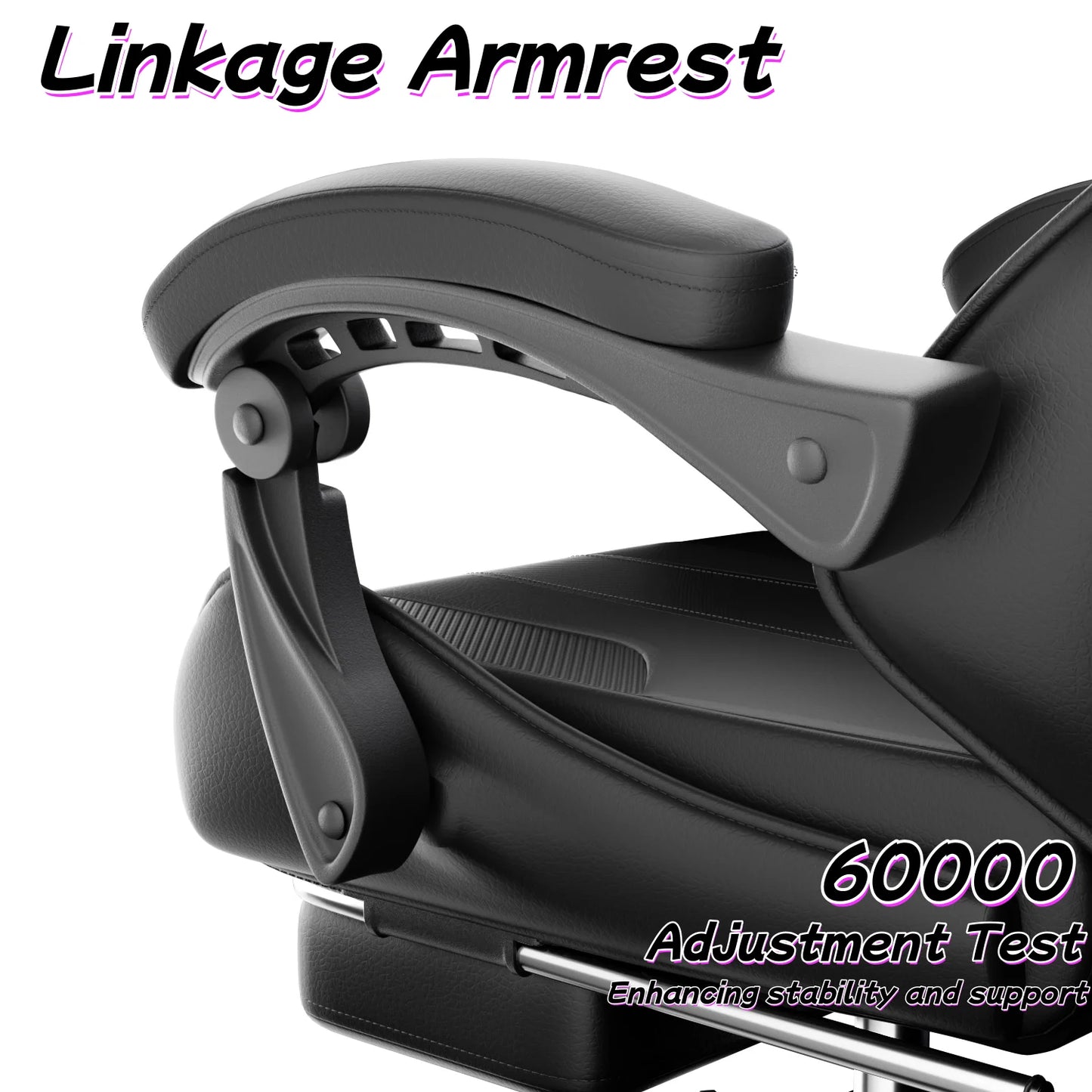 Ergonomic Gaming Chair, Computer Office Chair with Footrest Headrest, Adjustable Height & Backrest Office Chair for Adult