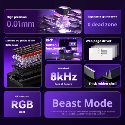 AULA WIN 68 HE Tastatur mit magnetischen Schaltern RT Gaming-Mechanische Tastatur kabelgebunden 8KPolling Rate Full-Key Hot-Swappable