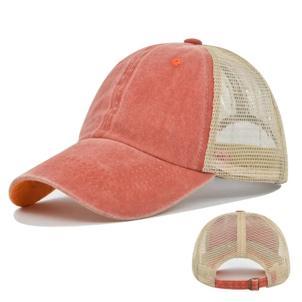 Printed personalized logo Baseball cap Summer cap Adult mesh cap Mesh cap Solid cap unisgender shade Spring Fall cap Hip Hop fit
