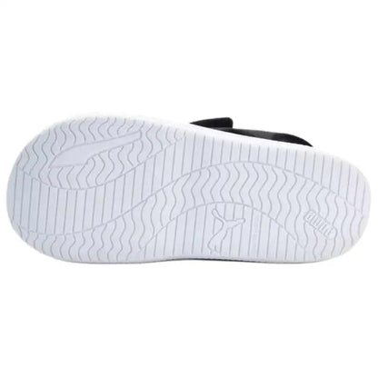Sandales PUMA Softride Pro 24, confortables et légères, idéales pour la plage, couleur noire et blanche, 395429-07.