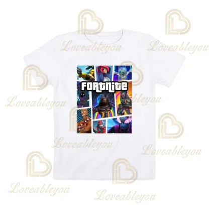 Boys Girls Cartoon T-shirt Fortnite T-shirt Battle Royale 3D 3 to 14 Years Victory Royale Game Kids Tops Teen Clothes