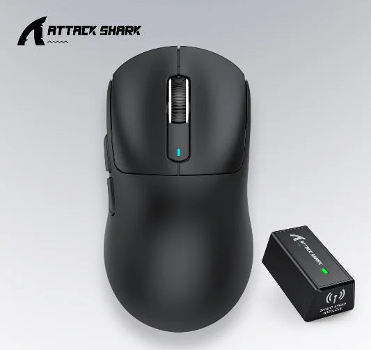 ATTACK SHARK X3 Three-mode Mouse 1K Hz, X3Pro Bluetooth Wireless Mouse 4K Hz Lightweight, PAW3395, 650IPS Mobile Speed