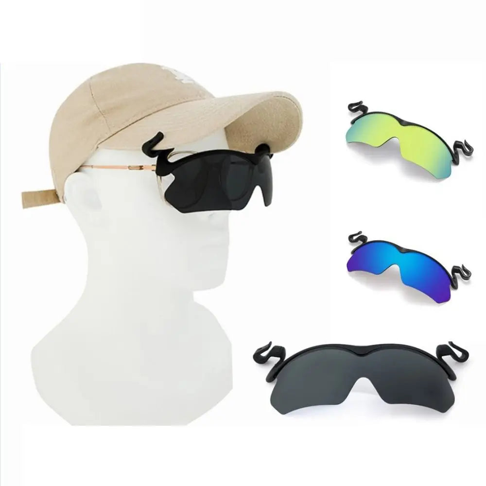 Clip Cap Sports Sunglasses, Clip On Hat Polarized Sunglasses, Flip-Up Cover UV Protection Fishing Cycling Outdoor Sunglasses