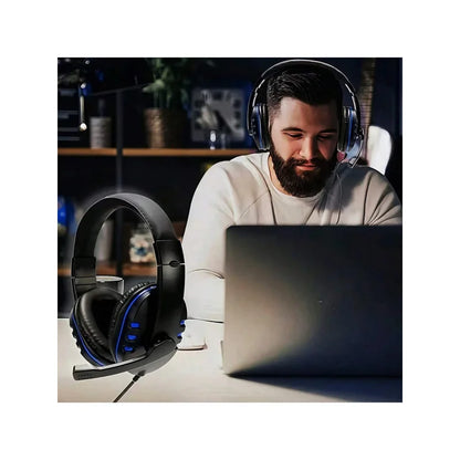 7260 kabelgebundene Kopfhörer mit Mikrofon – Gaming- & Arbeits-Headset für PS4 PS5 Xbox One, Lernen & Meetings, 3.5mm-Klinken-Ohrhörer