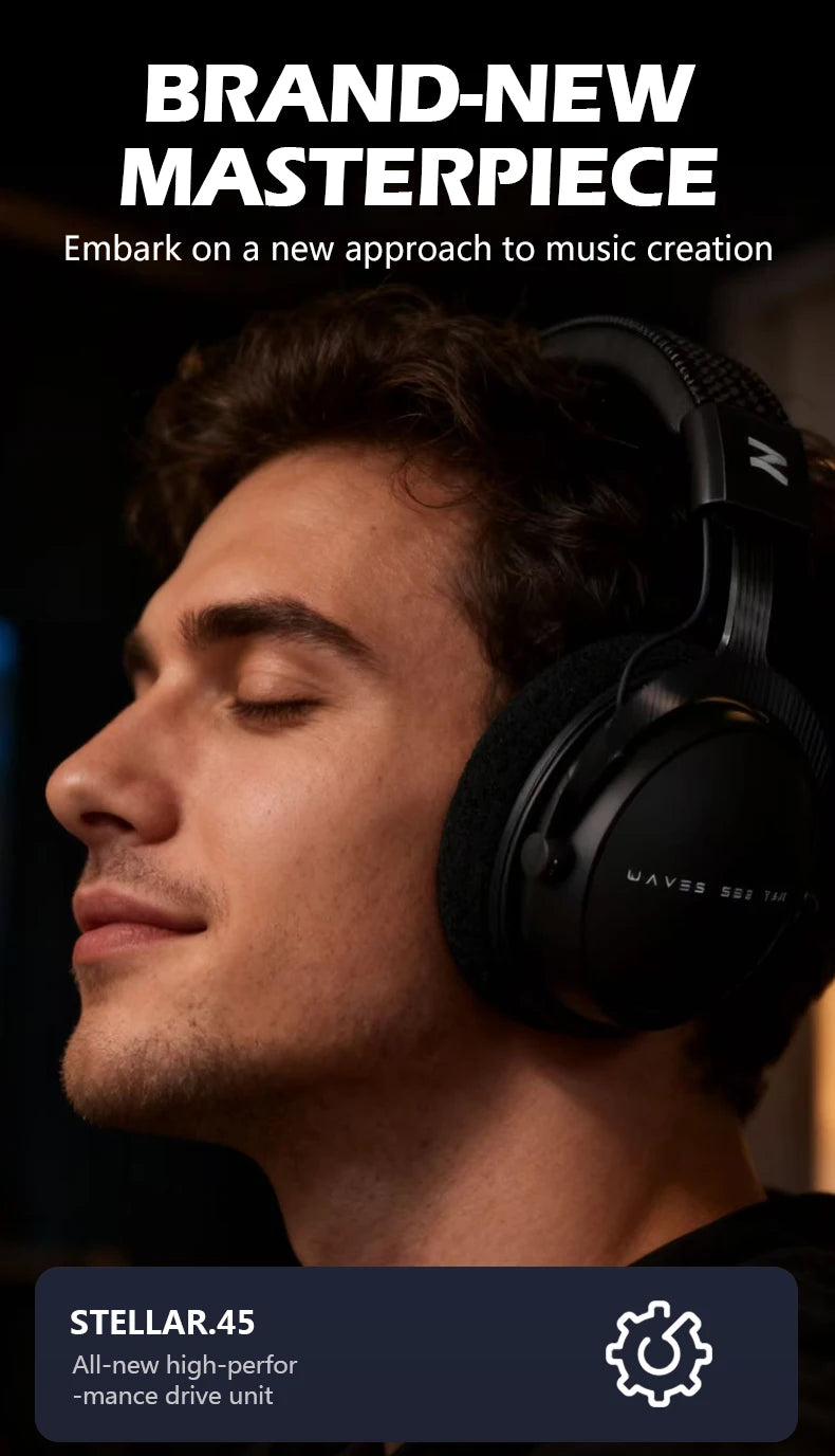 Auscultadores de Estúdio TALOMEN W550x – Auscultadores Profissionais de DJ com Fio, Over-Ear, para Monitorização, com Drivers de 50mm e Cabo Amovível
