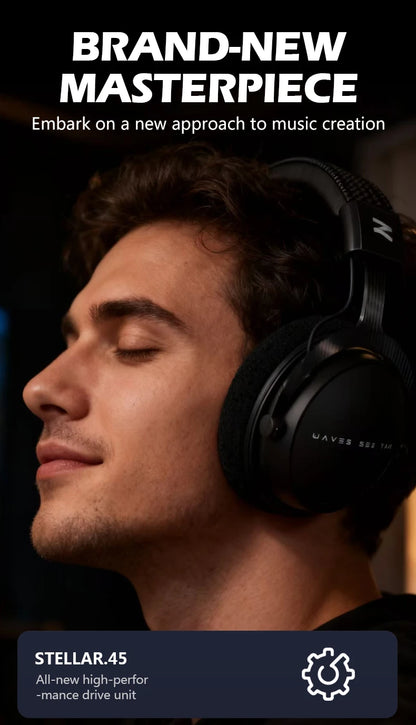 Auscultadores de Estúdio TALOMEN W550x – Auscultadores Profissionais de DJ com Fio, Over-Ear, para Monitorização, com Drivers de 50mm e Cabo Amovível