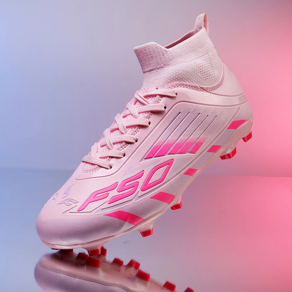 Nouvelles chaussures de football professionnelles pour hommes TF/FG, chaussures de football pour garçons, chaussures de sport unisexes à cheville haute, antidérapantes, confortables