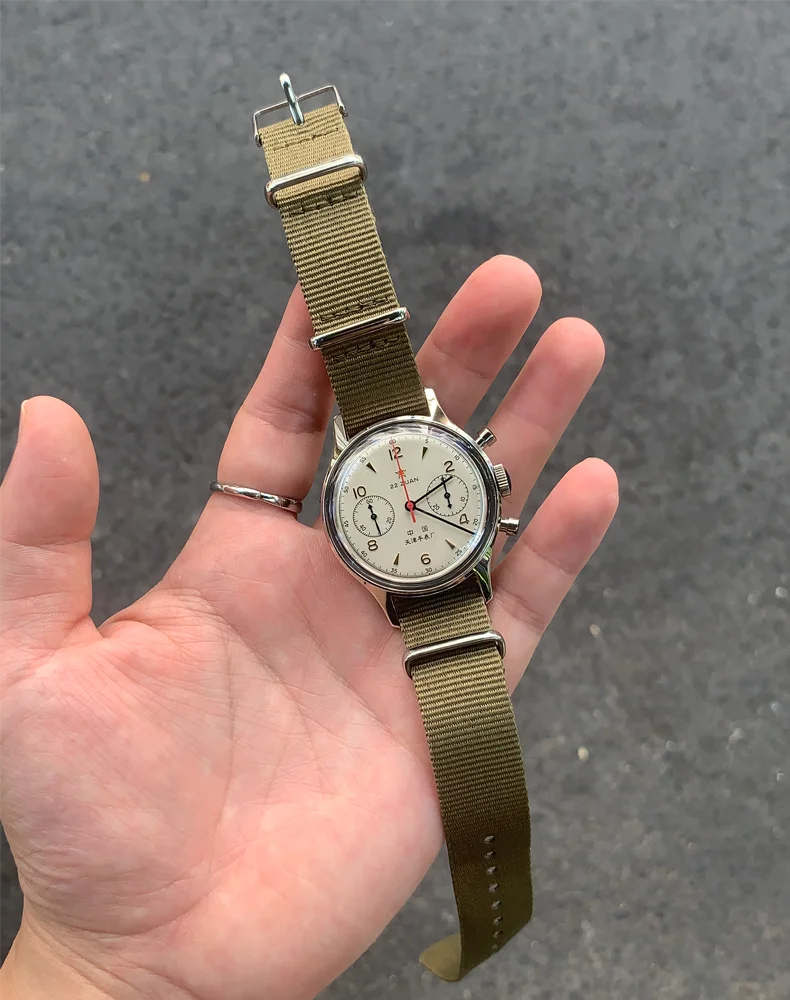 Reloj mecánico para hombre Seagull 1963 International Edition, reloj de piloto ST1901, cronógrafo retro de pulsera, aviación de la Fuerza Aérea, nuevo