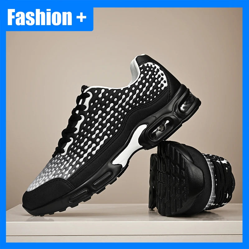 Men's Sports Shoes Lightweight Rebound Soft Sole Fashionable Mesh Breathable Youth Outdoor Running Fitness Training Shoes for Men