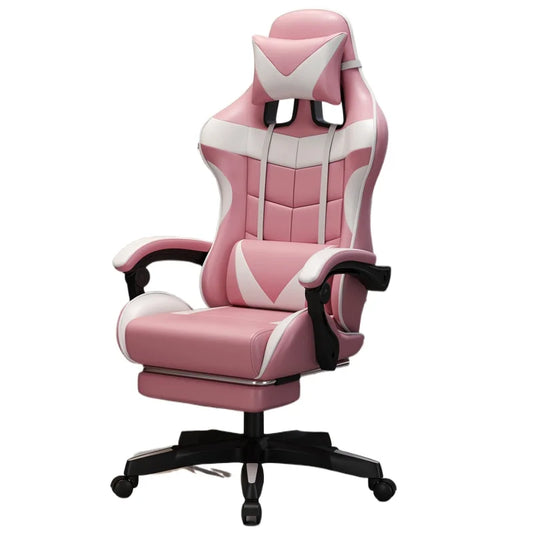 Gaming Chair for Home Office Internet Cafe Computer Swivel Chair with Elastic Back Support for Streamers Ergonomic Long