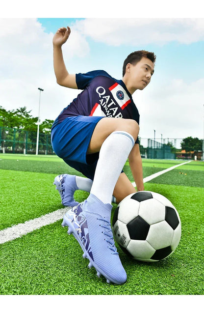 Chaussures de football roses tendance, chaussures de football professionnelles légères pour hommes, chaussures de football antidérapantes, crampons de football originaux, baskets