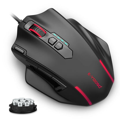 E-YOOSO X-41 Pro USB Wired Gaming Mouse RGB Backlit 12400 DPI 11 Buttons Programmable Ergonomic Mice for Work Computer PC Laptop