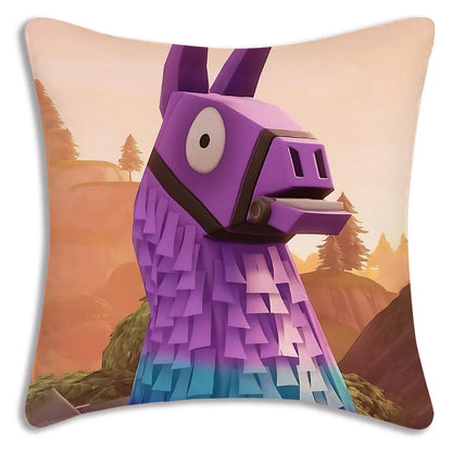 Anime game Fortnites Pillow Covers Cartoon Sofa Decorative Home Double-sided Printing Short Plush Cute Cushion Cover