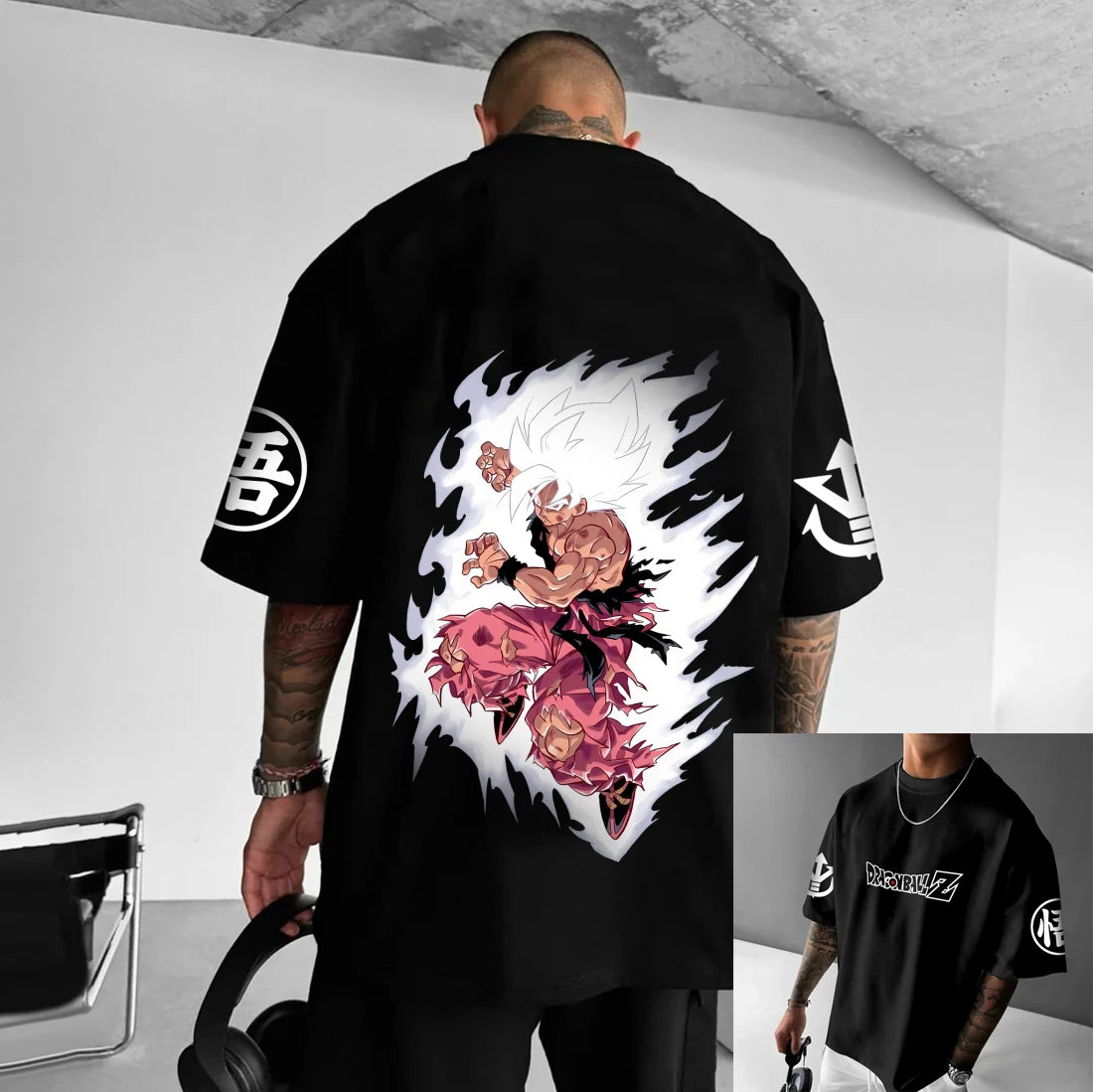 Dragon Ball Z Printed Short Sleeve Cotton T-Shirt Son Goku Vegeta Men Women Clothes Harajuku Y2K Tee Vintage Summer Streetwear