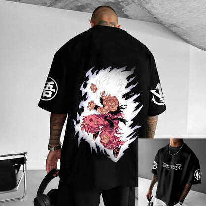 Dragon Ball Z Printed Short Sleeve Cotton T-Shirt Son Goku Vegeta Men Women Clothes Harajuku Y2K Tee Vintage Summer Streetwear