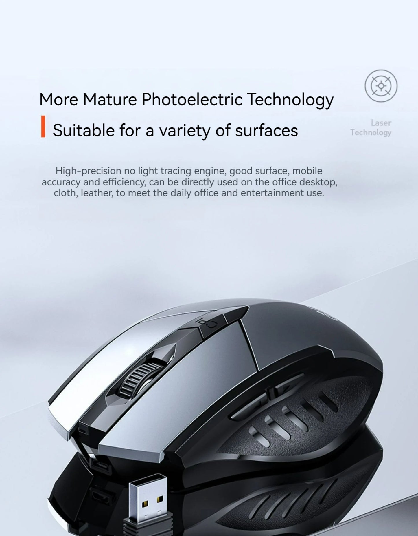 Inphic F1 2.4G Bluetooth Wireless Mouse Office Silent Mouse Rechargeable 6 Efficient Buttons Gaming Mouse For Laptop Tablet PC
