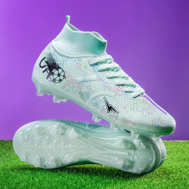 New Men's Football Boots Training Soccer Shoes Breathable Grass Cleats Match Long Spikes Indoor Sneakers Ultralight Drop Shipping