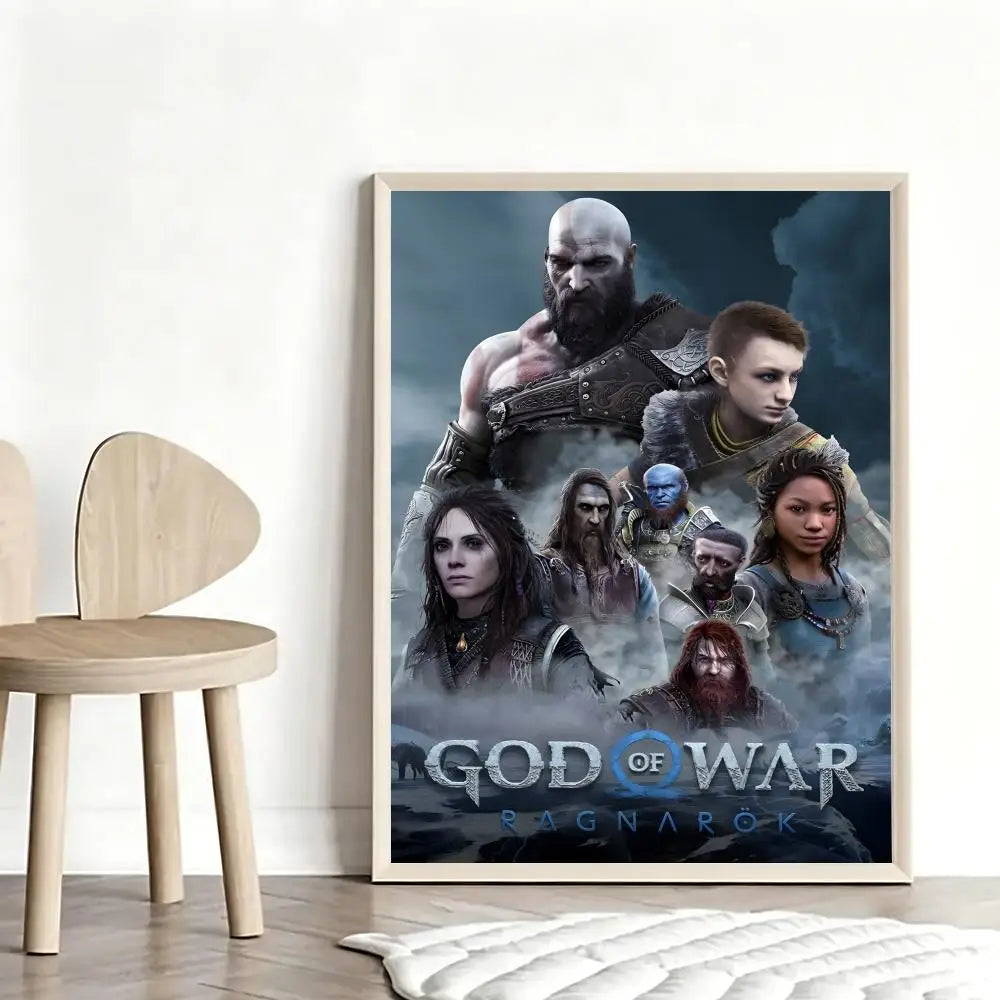 Mythic G-God of War RagnarokS Poster Stylish Art Poster Wall Decor for Living Room Bedroom Office Hotel Home Interior